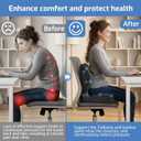 Seat Cushion,Memory Foam Chair Cushion for Office and Car,Ergonomic Coccyx Seat Cushion for Tailbone,Sciatic Nerve,Back Pressure Relief,Lumbar Support Pilow for Office,Car,Truck,Desk Chair