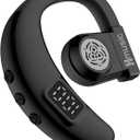 Hmusic I6 Bluetooth Earpiece, V5.4 Wireless Bluetooth Headset for Work, Single Ear Headset with Noise Cancelling Mic, 20H Playtime Power Display, 180 Rotatable Mono Headphone for Driving Phone Calls