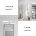 EDISLIVE Dimmable Modern LED Vanity Light Fixtures Bathroom Vanity Wall Lighting, 31.5 in Mirror Vanity Lighting Fixtures for Bathroom Bedroom Makeup Living Room, Gold