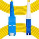 Fibergaga-30M(98ft) OS2 SC to LC Fiber Patch Cable Single Mode, Simplex, Length Option: 0.5M(1.6ft)-100m(328ft) 9/125m 2.0mm Diameter Fiber Optic Cords,LSZH, OS1/OS2 Compatible
