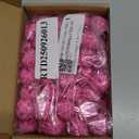 M METERXITY 60-Pack Glitter Pom Pom Balls, 1 in/2.5 cm Mini Tinsel Sparkle Balls for Arts/DIY Crafts/Party Decoration/Christmas/Cat, Soft Assorted Puff Ball [Pink]