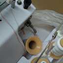 VEVOR Serger Overlock Sewing Machine, 1250 Stitches Per Minute, 2-3-5 Thread Capability, with LED Light and Strong Suction Feet, Heavy-Duty Metal Frame Sewing Machine for Various Fabrics, White