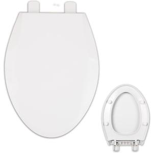 V-Shape Toilet Seat, Soft Close, Quick Release, White PP