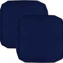 FLYMEI Patio Cushion Covers 25x25x6 Waterproof Outdoor Cushion Cover Replacement 2Packs Outdoor Seat Cushion Slipcover for Rattan Chair Sofa, Navy Blue