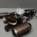 Natrial Hair Dryer Brush Blow Dryer Brush in One Hot Air Brush for Drying and Straightening, Volumizer Multi-Styler Smooth Curls for All Hair Types, Frizz-Free Blowout Brush for Salon Quality (Black and Gold)