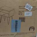 Walker Edison Croft Modern Small Bed Side Table Nightstand with Drawer Accent Table, 18 Inch, Dark Walnut