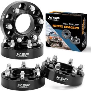 KSP 6x135 to 6x135 Wheel Spacers for F150, 1.5in 38mm Hubcentric 6 Lug Wheel Adapters for 2015-2026 F150 Expedition,Navigator with M14x1.5 Studs and 87.1mm Hub Bore, 4pcs Black