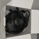 Momcozy 8000mAh Portable Stroller Fan | 27H Ultra-long Battery Life | Detachable 4 Speed 360Rotate | 2 Modes LED Night Light, USB Rechargeable Handheld Cooling Fan for Travel, Car Seat, Bedroom (Black)