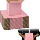 FORBFAN 6x6x6 Inches Small Shipping Boxes, 30 Pack Pink Mailer Boxes, Corrugated Cardboard Boxes for Packaging, Shipping, Mailing