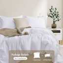 100-Percent Cotton Duvet Cover Set, Hidden Zipper Closure, Ultra Soft, Durable and Fade Resistant, Queen/Full, White (Comforter Not Included)