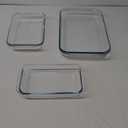 6-Piece Deep Glass Baking Dish Set with Plastic lids,Rectangular Glass Bakeware Set with Lids, Baking Pans for Lasagna, Leftovers, Cooking, Kitchen, Freezer-to-Oven and Dishwasher, Gray