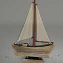 Linfevisi Wooden Sailboat Decorations Nautical Sail Boats Model Decoration Beach Coastal Ocean Themed Home Decor Ornaments Table Top Rustic Decorative Wood Sailing Boats Ships Nautical Decor 10.75" H