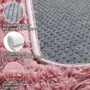 ONASAR Blush Runner Rugs for Bedroom Living Room, Fluffy 2x6 Bedside Hallway Area Rug, Ultra Soft Plush Furry Faux Fur Non Slip Floor Carpet for Nursery Kids Dorm Closet Home Decor Aesthetic