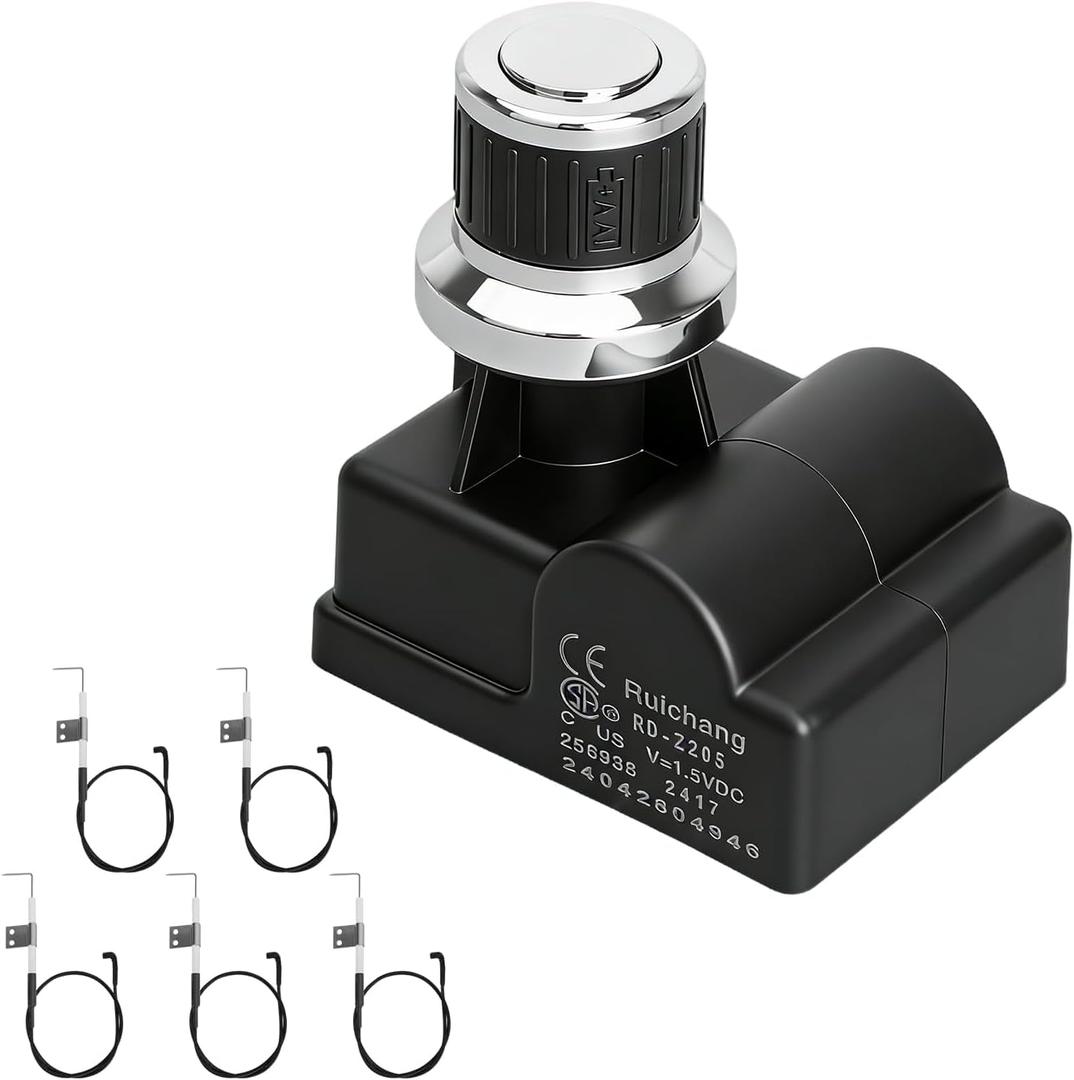 5-Outlet Pulse Tact Push Grill Igniter Kits for Nexgrill 720-0830, 720-0830X, 720-0888S Gas Grill Accessories, DHL-128-5Q Grill Igniter with Wire Replacement Parts for Nexgrill 720-0925P Parts