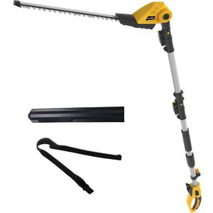 Grasstigon 20V Pole Hedge Trimmer Cordless Compatible with Dewalt 20V MAX Battery, 14 FT Reach Long Reach Hedge Trimmer with Extension Pole, Adjustable Head, 18-Inch Dual-Action Blade, Tool Only