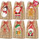 Funnlot Christmas Small Gift Boxes Small Christmas Gift Bags Christmas Candy Bags Christmas Bags for Gifts Small Gift Boxes Christmas Christmas Bags for Gifts Small Christmas Gift Bags Bulk Small Size, 18 Pcs