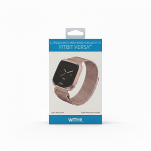 STAINLESS STEEL MESH BAND FOR USE WITH FITBIT VERSA ROSE GOLD - New