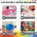 Hutarosl Flowers Paint by Numbers with Frame for Adults - with Wooden Easel,Adult Paint by Number,Flowers Canvas Paint by Numbers for Adults,Gifts and Home Decor 12x16inch