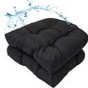 MTMR Water-Repellent Outdoor Patio Chair Cushions Set of 2, 19'X19' Thick Seat Cushions with High Elasticity PP Cotton, Tufted Design for Outdoor Furniture