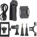 Action Camera Kit 1080P 12MP 30m Outdoor Sports Video Camera USB 2.0 Underwater Cam Full LCD Mini Camcorder with 900mAh Rechargeable Batteries and Mounting Accessories Kits(Black)