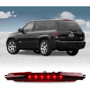 3rd Third Tail Rear Brake Light Compatible with 2002 2003 2004 2005 2006 2007 2008 2009 Chevy Trailblazer GMC Envoy Buick Rainier Ascender Bravada Center Cargo Rear LED High Mount Brake Light (Red)