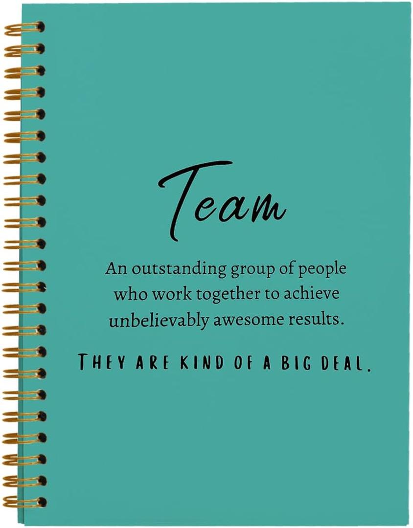 4 x hold fizz Green Meeting Notebook for Work, Employee Appreciation Gifts, Team Gifts for Employees, Journals for Writing, Thank You Gifts for Women Men Leader Boss Manager Mentor Coworkers, 5.5"x8.3"