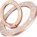 Syncwire Magnetic Phone Grip for MagSafe, Magnetic Sparkle Phone Ring Holder, Rotatable Kickstand Cell Phone Stand Removable MagSafe Accessories for iPhone 15 Pro Max 14 13 12,Android- Rose Gold