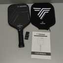 TENVINA Pickleball Paddles, Multi-Layer T700SC Textured Carbon Fiber Pickleball Paddle, 4-Types of Thicknesses and Shapes, USAPA Approved Pickle Ball Paddle, Strong Power and Spin Surface (Carbon-Elongated-16MM Control)
