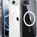 FNTCASE for iPhone 16e & iPhone 17e Case Clear: Magnetic Phone Cases with Screen Protector Compatible with Magsafe Anti Yellowing Shockproof Protective Transparent Cell Phone Cover (A-Clear)