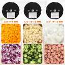 Anatole Electric Vegetable Dicer Commercial Food Processor Heavy Duty Veggie Fruits Chopper with 3 Stainless Steel Blades for Carrot Potato Onion 100W 110V