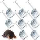 Qualirey 8 Pack Mole Gopher Trap Ground Galvanized and Oil Hardened Steel Animal Reusable Gopher Vole Traps for Outdoor Lawn Garden Yard Farm (Silver)