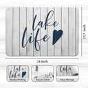 Lake Life Gifts Dish Drying Mat, Lake Life House Gifts for Women Dishes Dry Coffee Mats for Kitchen Counter Coffee Maker, 16x24 Inch