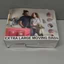 6 Pack Extra Heavy Duty Large Moving Bags with Comfortable Handle & Strong Zipper,Storage Totes for Space Saving Moving Storage College Supplies Alternative to Moving Box,Pink