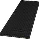 WVH Black Matte Acoustic Slat Wall Panels, Measures 94.49" x 25.20", Smooth Laminate Finish, Interior Decor for Walls & Ceilings, Noise Cancelling & Sound Absorbing for Home, Office & Bedroom, 2pcs