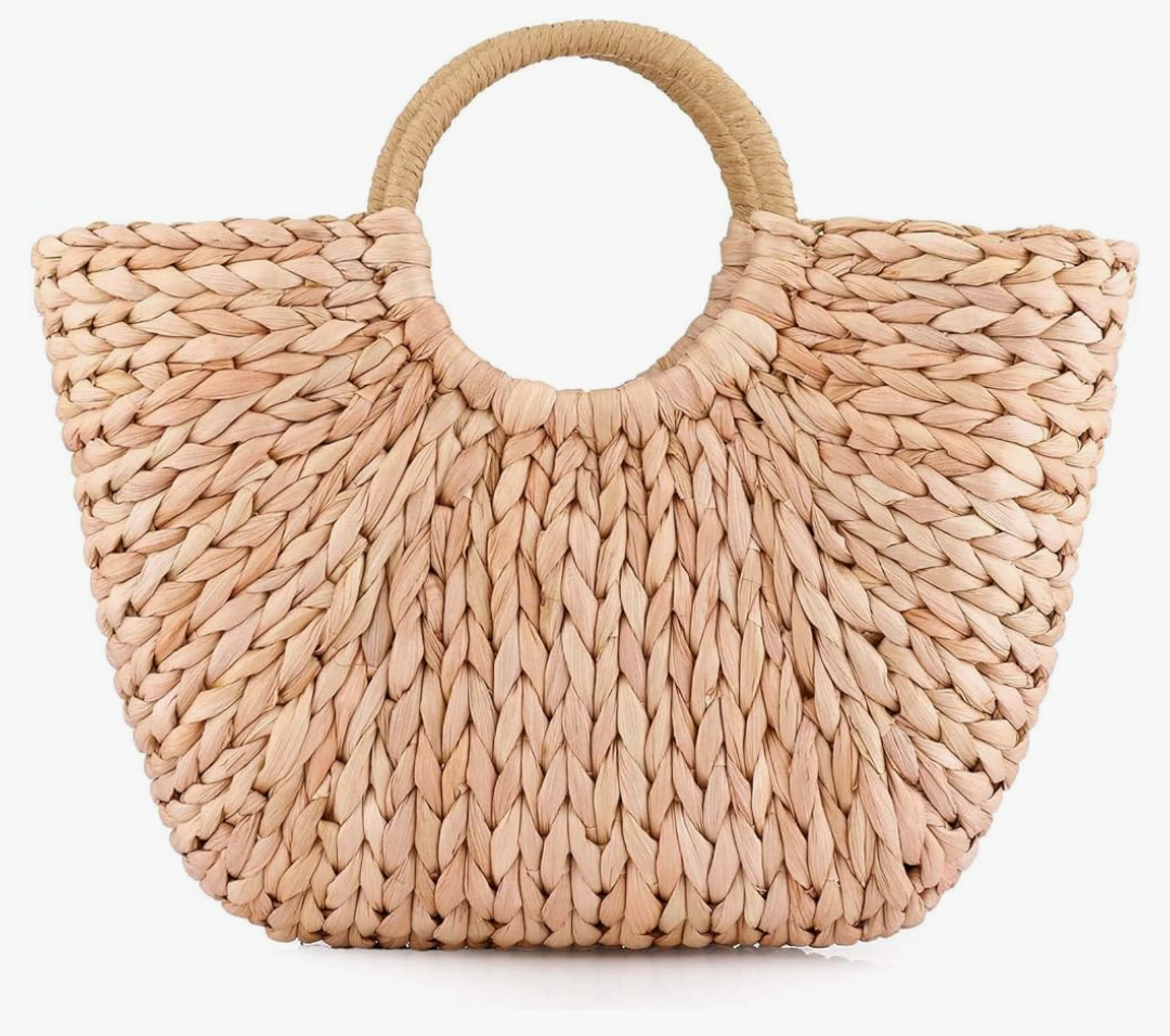 Summer Rattan Bag for Women Straw Hand-woven Top-handle Handbag Beach Sea Straw Rattan Tote Clutch Bags