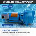 J5S Shallow Well Jet Pump Compatible with Goulds J5S, 1/2 HP Heavy-Duty Cast Iron Self-Priming Water Pump for Home Supply, Villa & Booster Water Supply Systems, 115/230V, 3500 RPM, 60 HZ, 16.5 GPM