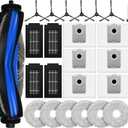 24 Pcs Replacement Parts for Ecovacs Deebot T50 Pro Omni / T50 Pro Omni Gen2 / T50 Omni Robot Vacuum, Include 1 Main Brush, 6 Dust Bags, 4 Filters, 6 Side Brushes, 6 Mop Pads and 1 Cleaning Tool