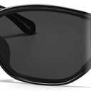 Wrap Around Sunglasses for Women Men Curved Rectangle Sun Glasses Fashion Trendy Fashion Shades