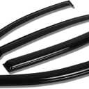 Auto Dynasty 4Pcs Tape-On Window Visor Compatible with 2006 2007 2008 2009 2010 2011 2012 2013 Chevy Impala 2006-2013, Deflector Rain Guard, Acrylic Black (06-13 Chevy Impala)