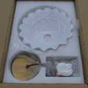 HDDFL Glass Pendant Lights Modern Pendant Lighting Fixtures Hanging Lamp for Kitchen Island Bedroom Dining Room Coffee Shop Hallway White and Brass