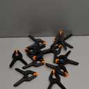 12 Pack Plastic Spring Clamps, 3.5inch Small Heavy Duty Clips for Crafts, Backdrop Stand, Woodworking, Photography Studios (Black)