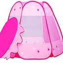 Fairy Vase Tent Princess Playhouse Pink Playpen Girls Ball Pit Kids Pop-up Hexagon Mesh Play Tent
