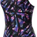 Girls' Swimsuit One Piece Swimming Suits Flyback Swimwear for Practice, Size 16