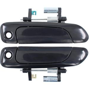 NewYall Black Pair Front Exterior Door Handle for Honda Civic 2001-2005 Left Driver and Right Passenger Side with Passenger Side Keyhole