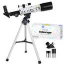 Kids Telescope for Astronomy Beginners 50mm Portable Refractor Telescope with Tripod & Eyepieces, STEM Space Toy for Boys & Girls, Educational Gift for Kids Age 614 : Toys & Games