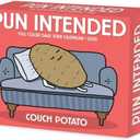 Willow Creek Press, Pun Intended 2026 Desk Calendar, 6.18'' X 5.43'', Daily Calendar with Adhesive Binding