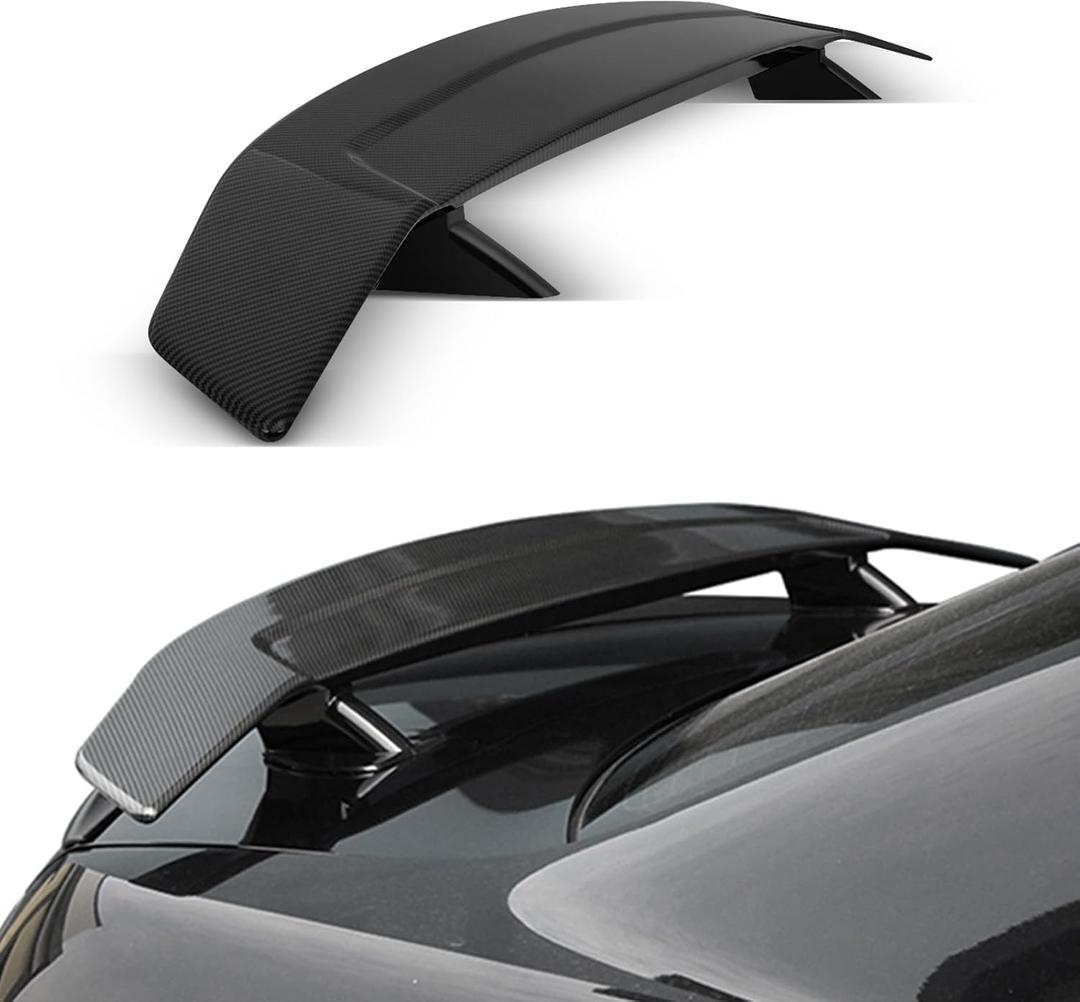 SCITOO Spoiler Wing GT Style Universal 52" ABS Glossy Carbon Look Rear Trunk Spoiler Wing, Universal 52" GT Style