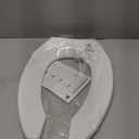 Commercial Heavy Duty Open Front Toilet Seat Without Cover, Thickened Material, Never Loosen, ELONGATED, White (18.5), 1-Pack