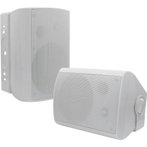 Herdio 6.5 Inch 400W Outdoor Speakers Wired Waterproof Passive with Powerful Bass,Wall Mount Speakers for Patio Garage Covered Deck,All-Weather Durability(Pair,White)