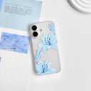 NITITOP Compatible for iPhone 17 Case Cute Flower - Blue